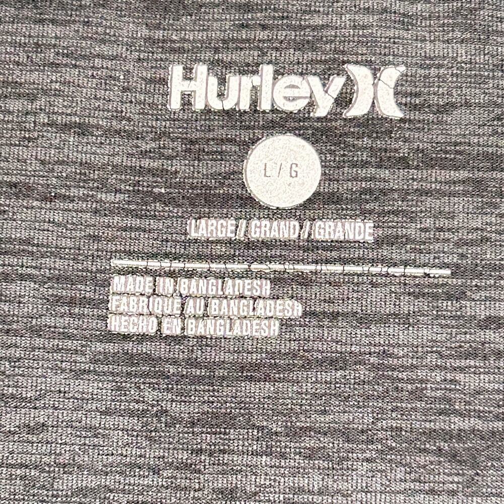 Hurley Mens Charcoal Gray Logo Short Sleeve T-Shirt Large - Picture 5 of 5